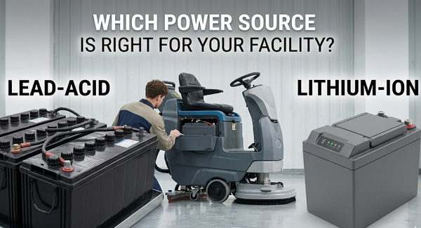 Baterai Lithium vs. Baterai Timbal-Asam untuk Mesin Pembersih Lantai: Sumber Daya Mana yang Tepat untuk Fasilitas Anda?
